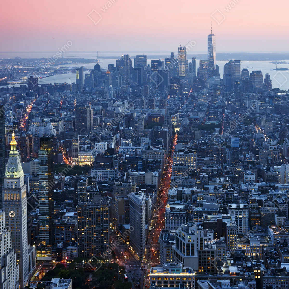 Fototapete sonnenuntergang über Manhattan skyline Fototapete sonnenuntergang über Manhattan skyline