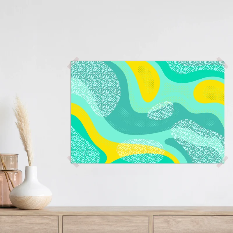 Poster türkis-gelbes abstraktes muster Poster türkis-gelbes abstraktes muster