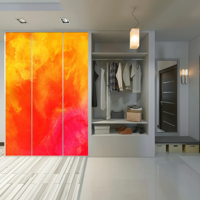 Schrankaufkleber lebendiger oranger abstrakter verlauf Schrankaufkleber lebendiger oranger abstrakter verlauf