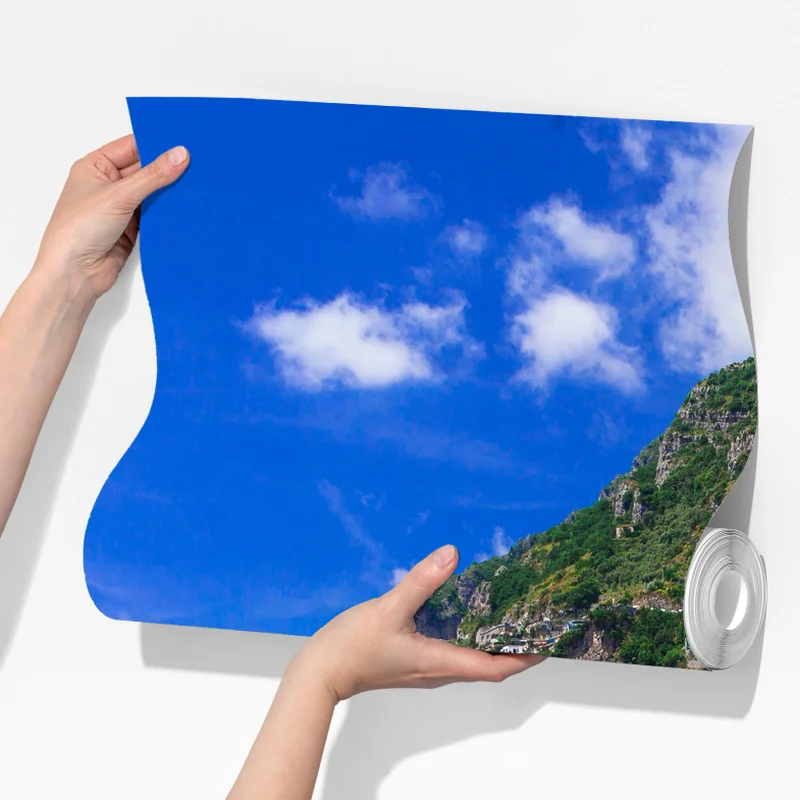 Fototapete sonnige panoramaaufnahme von Positano an der Amalfiküste Fototapete sonnige panoramaaufnahme von Positano an der Amalfiküste