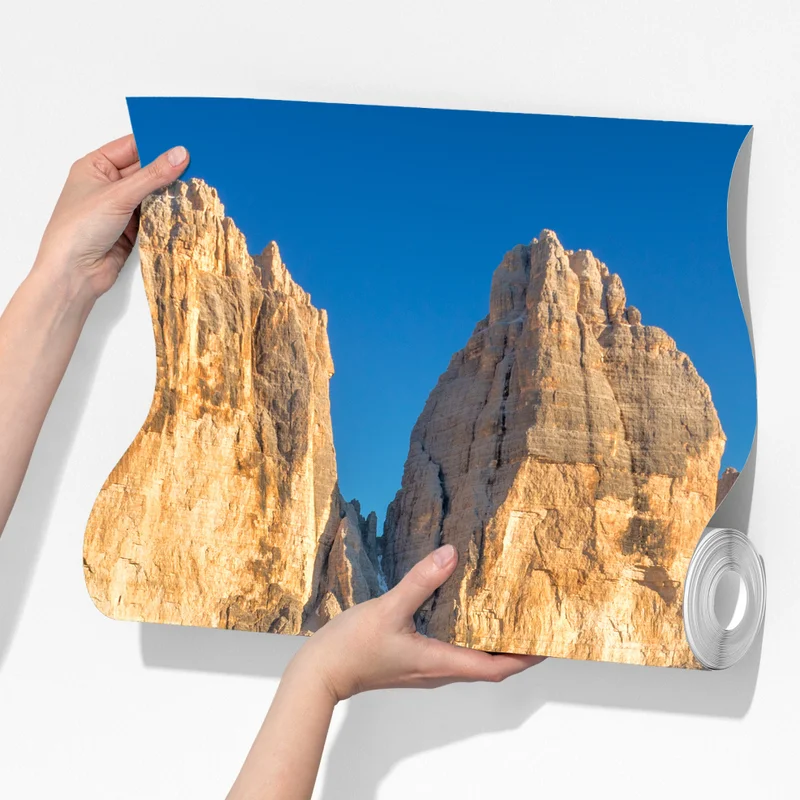 Fototapete Tre Cime di Lavaredo über der alpenwiese Fototapete Tre Cime di Lavaredo über der alpenwiese