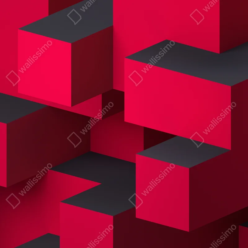 Fototapeta odważne czerwone geometryczne bloki Fototapeta odważne czerwone geometryczne bloki