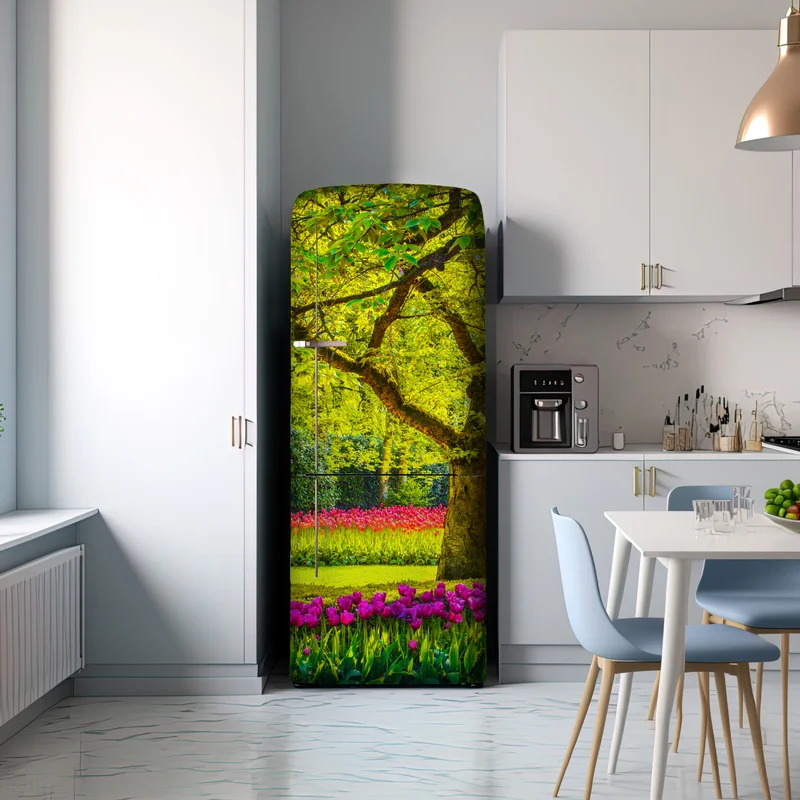 Kühlschrankaufkleber bunter tulpengarten in Keukenhof Kühlschrankaufkleber bunter tulpengarten in Keukenhof
