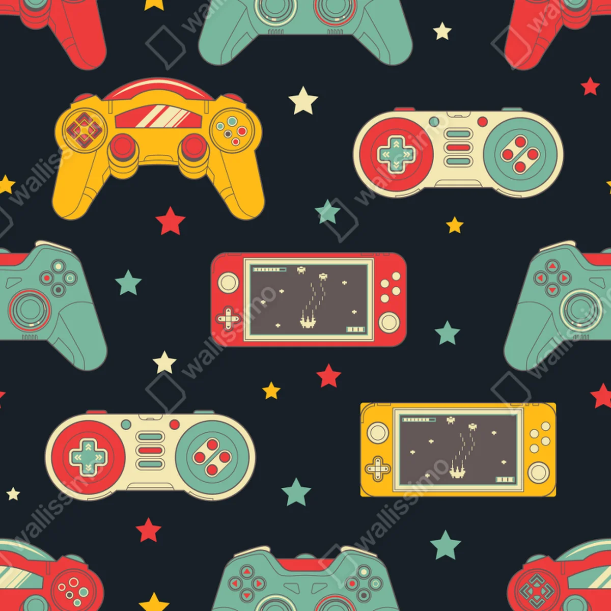 Laptop-Aufkleber retro gamecontroller muster Laptop-Aufkleber retro gamecontroller muster