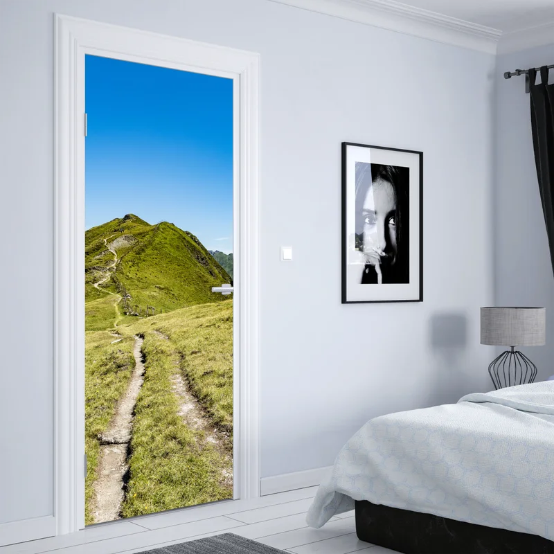 Türaufkleber gewundener wanderweg im Zillertal Türaufkleber gewundener wanderweg im Zillertal