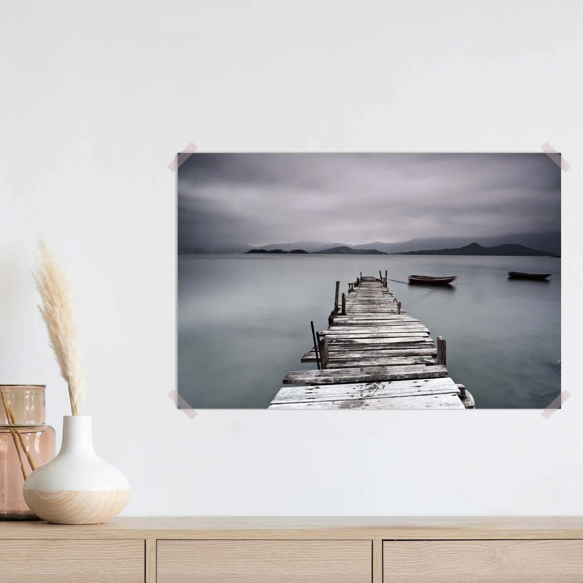 Poster ruhige seebrücke über stillem meer Poster ruhige seebrücke über stillem meer