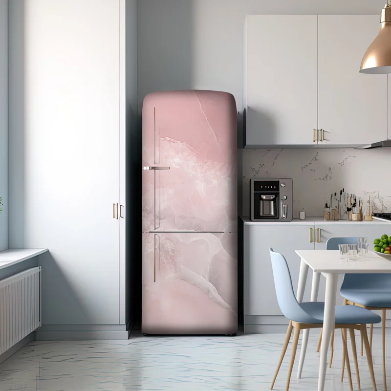 Kühlschrankaufkleber zarte rosa marmortextur