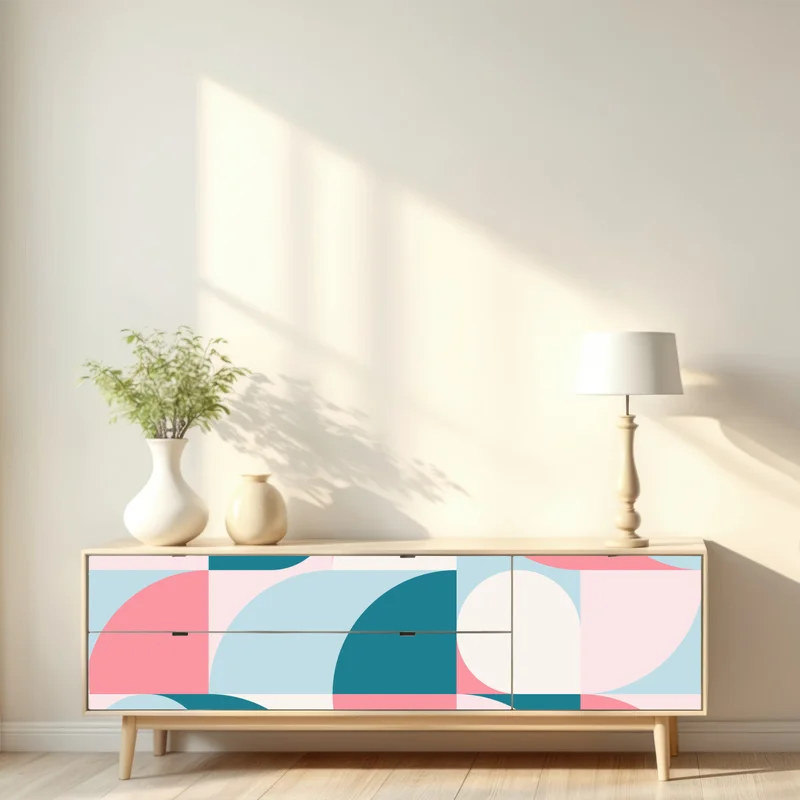 Repositionierbarer Aufkleber pastell geometrische mosaik Repositionierbarer Aufkleber pastell geometrische mosaik