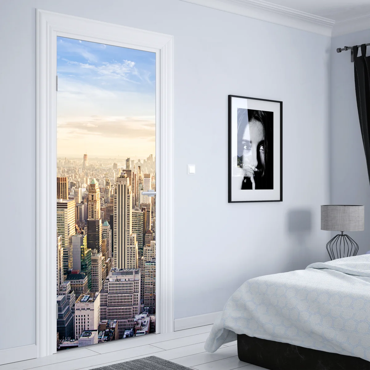 Türaufkleber New York skyline im morgenlicht Türaufkleber New York skyline im morgenlicht