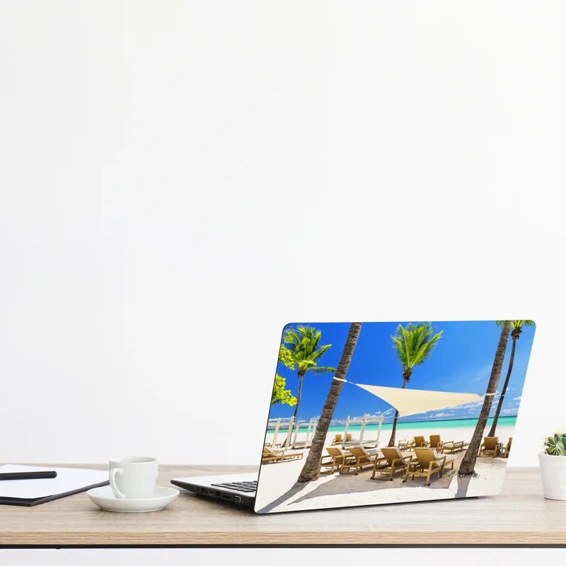 Naklejka na laptopa spokojna plaża w Cap Cana, Dominikana