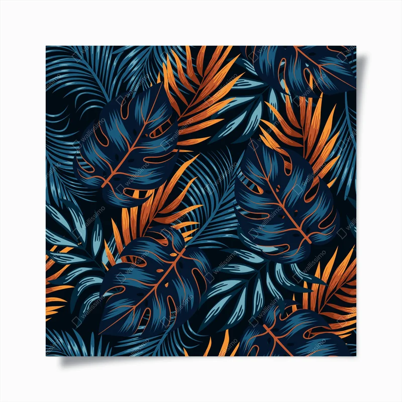 Poster granatfarbenes tropisches blattmuster • Poster bei Wallnifity® Poster granatfarbenes tropisches blattmuster • Poster bei Wallnifity®