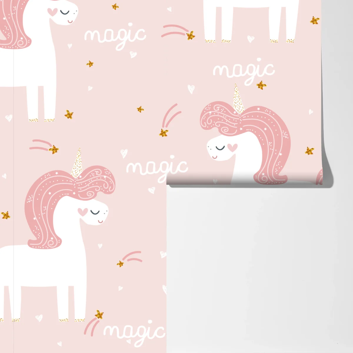 Fototapete magisches rosa einhornmuster Fototapete magisches rosa einhornmuster