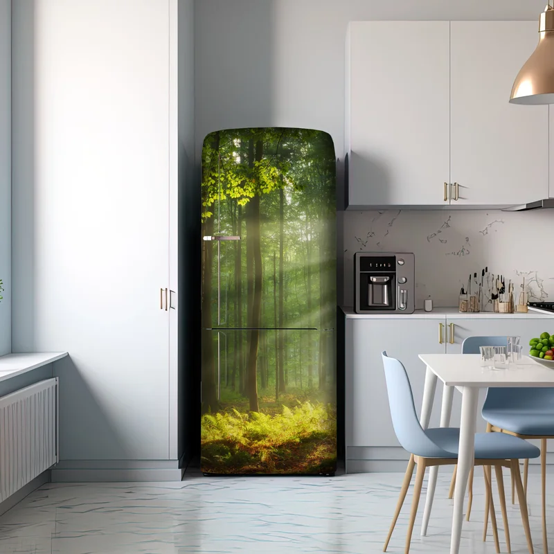 Kühlschrankaufkleber sonniger morgenwald