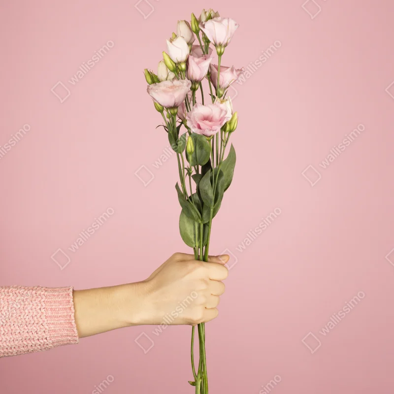 Türaufkleber zarter rosa eustoma-strauß Türaufkleber zarter rosa eustoma-strauß