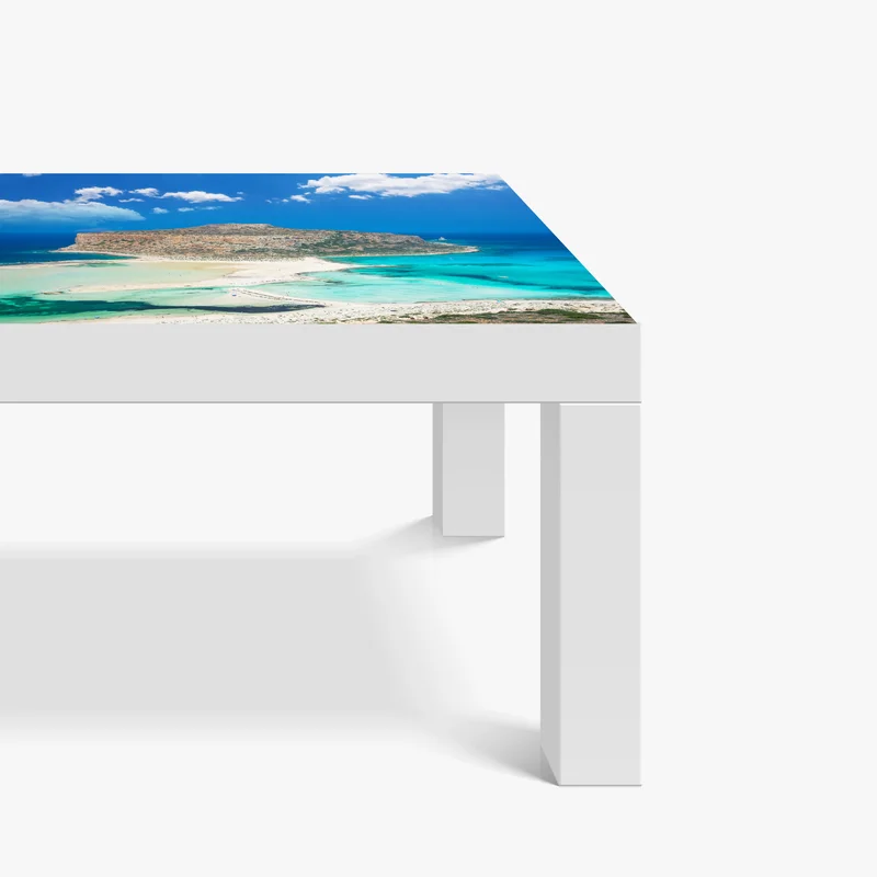Tischaufkleber und Schreibtischaufkleber Balos strand und türkislagune Tischaufkleber und Schreibtischaufkleber Balos strand und türkislagune