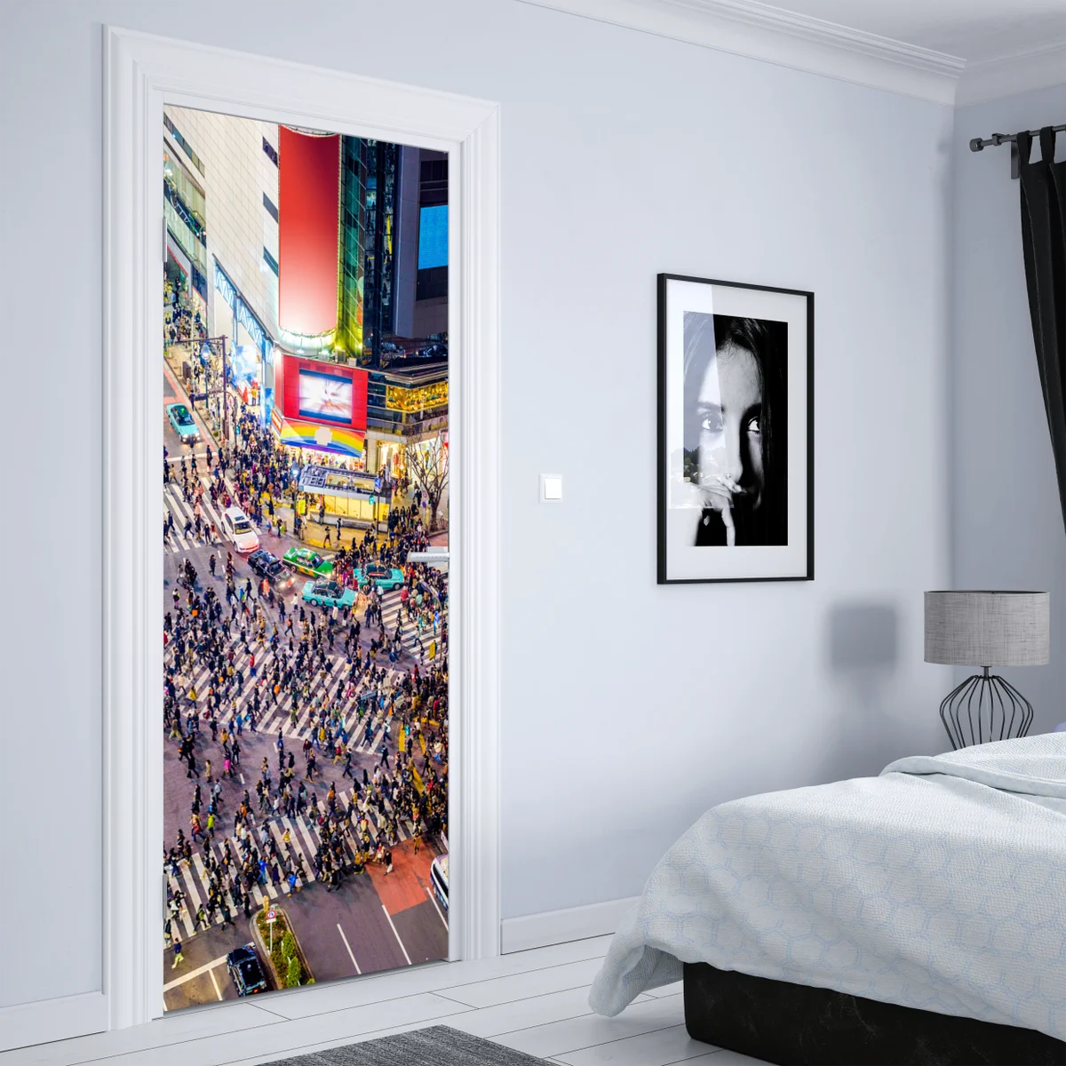 Türaufkleber Shibuya nächtliche kreuzung Türaufkleber Shibuya nächtliche kreuzung