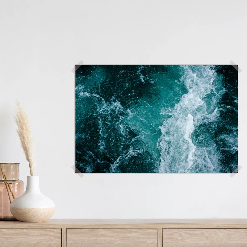 Poster türkisblaue ozeanwellen Poster türkisblaue ozeanwellen