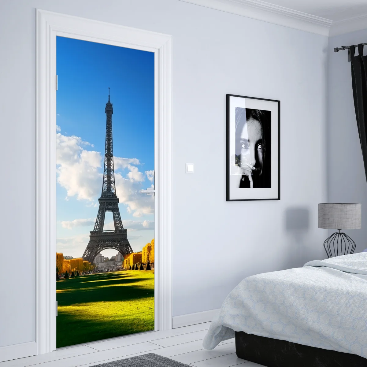 Türaufkleber frühling am Champs de Mars, Eiffelturm, Paris Türaufkleber frühling am Champs de Mars, Eiffelturm, Paris