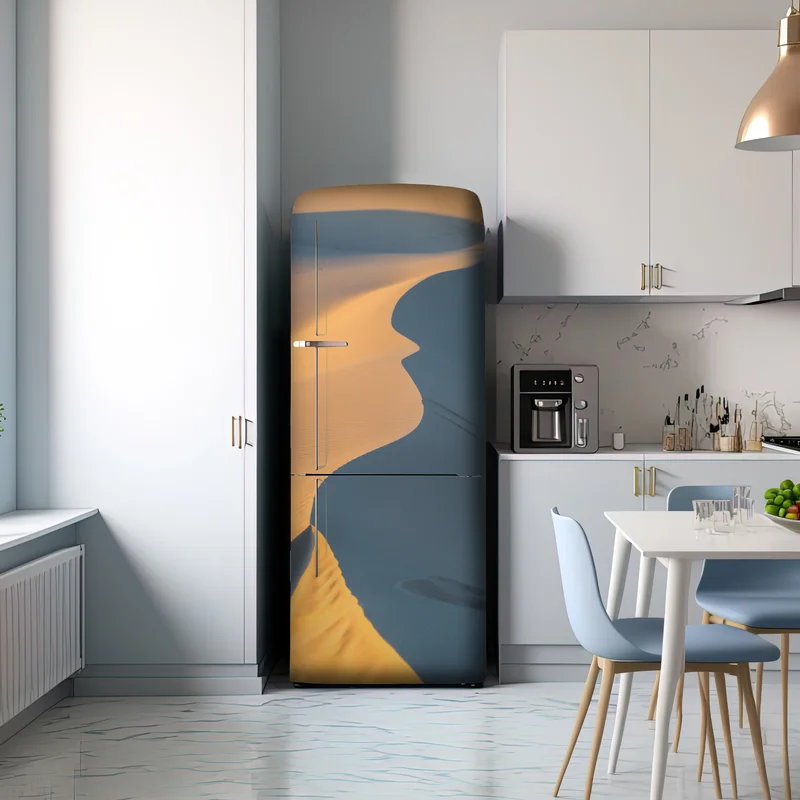 Kühlschrankaufkleber goldene dünenkurven