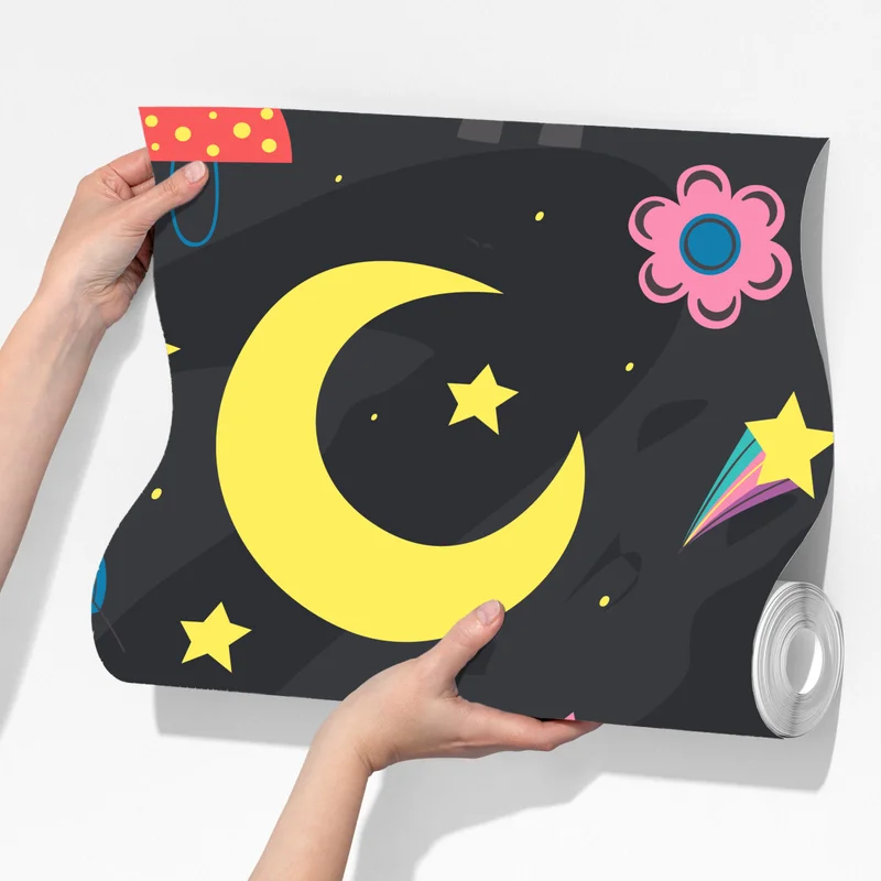 Fototapete magisches einhorn- und feenmuster Fototapete magisches einhorn- und feenmuster