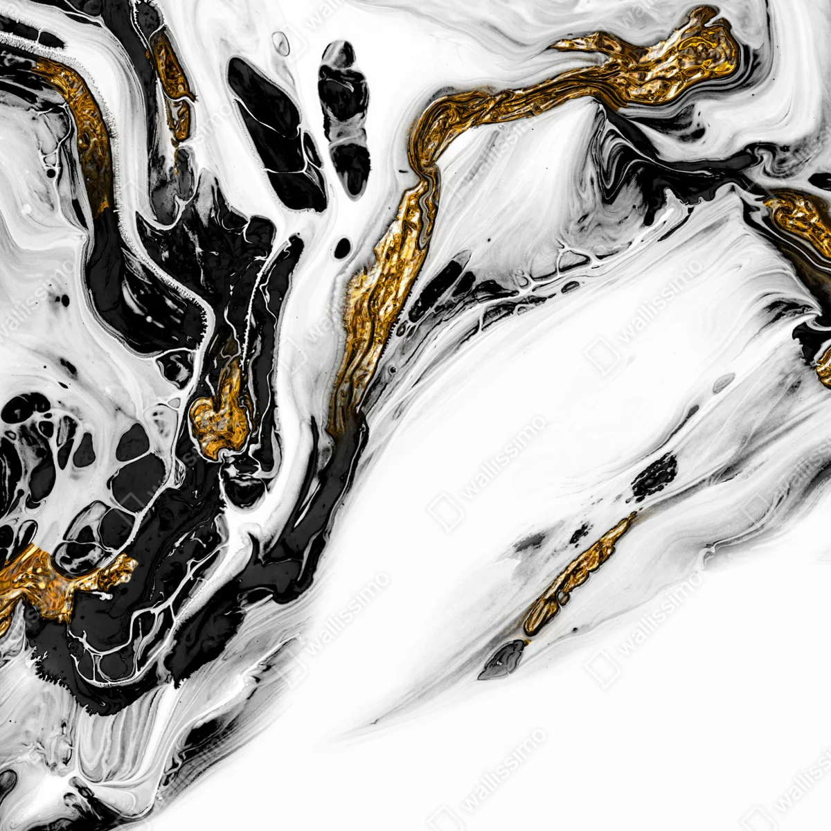 Fensteraufkleber schwarz-weiße abstraktion mit goldenen adern Fensteraufkleber schwarz-weiße abstraktion mit goldenen adern