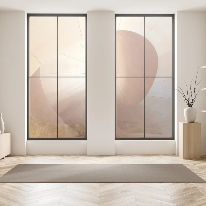 Fensteraufkleber warme holzspirale