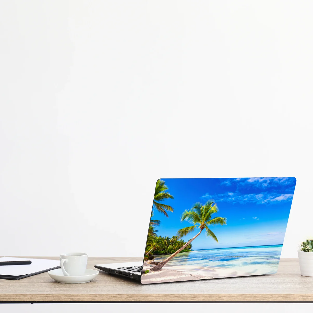 Laptop-Aufkleber tropischer palmenstrand Laptop-Aufkleber tropischer palmenstrand