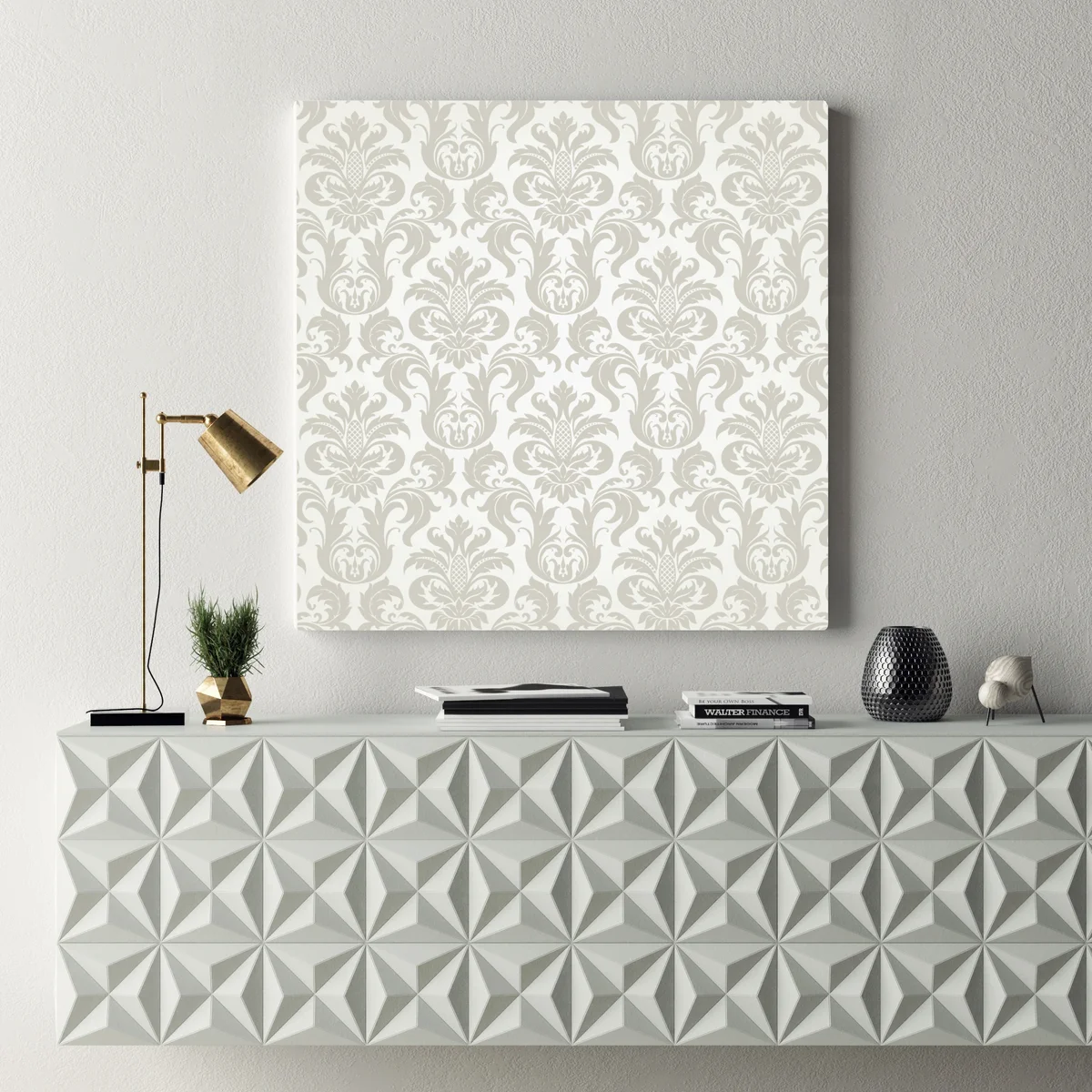 Leinwandbild elegantes beiges damastmuster Leinwandbild elegantes beiges damastmuster