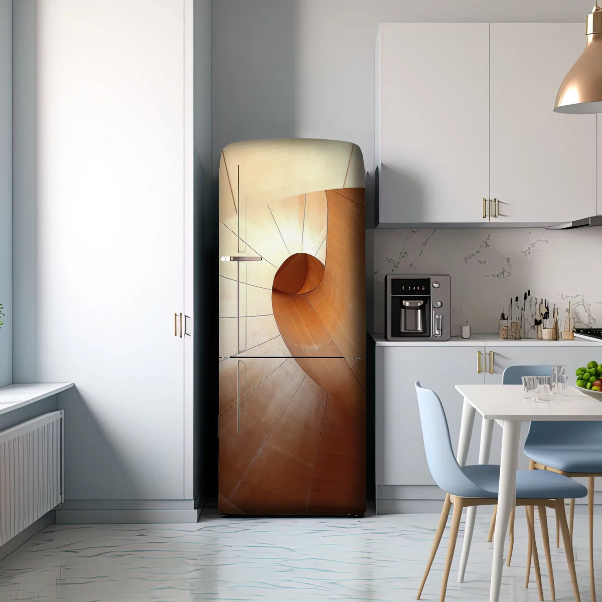 Kühlschrankaufkleber warme holzspirale Kühlschrankaufkleber warme holzspirale