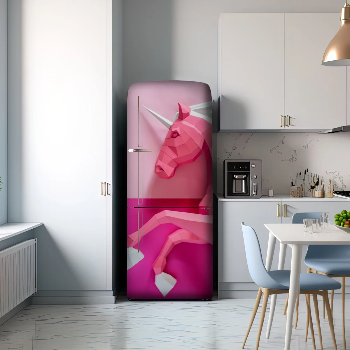 Kühlschrankaufkleber rosa geometrisches einhorn Kühlschrankaufkleber rosa geometrisches einhorn