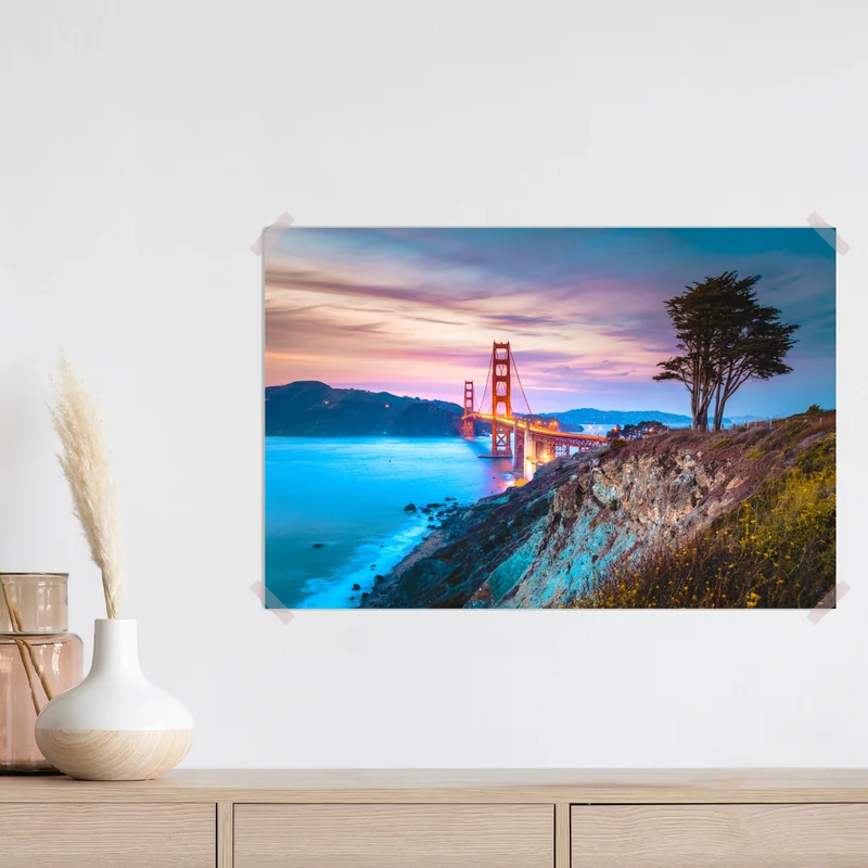 Poster Golden Gate Bridge bei dämmerung Poster Golden Gate Bridge bei dämmerung