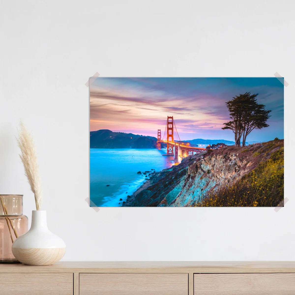 Poster Golden Gate Bridge bei dämmerung Poster Golden Gate Bridge bei dämmerung