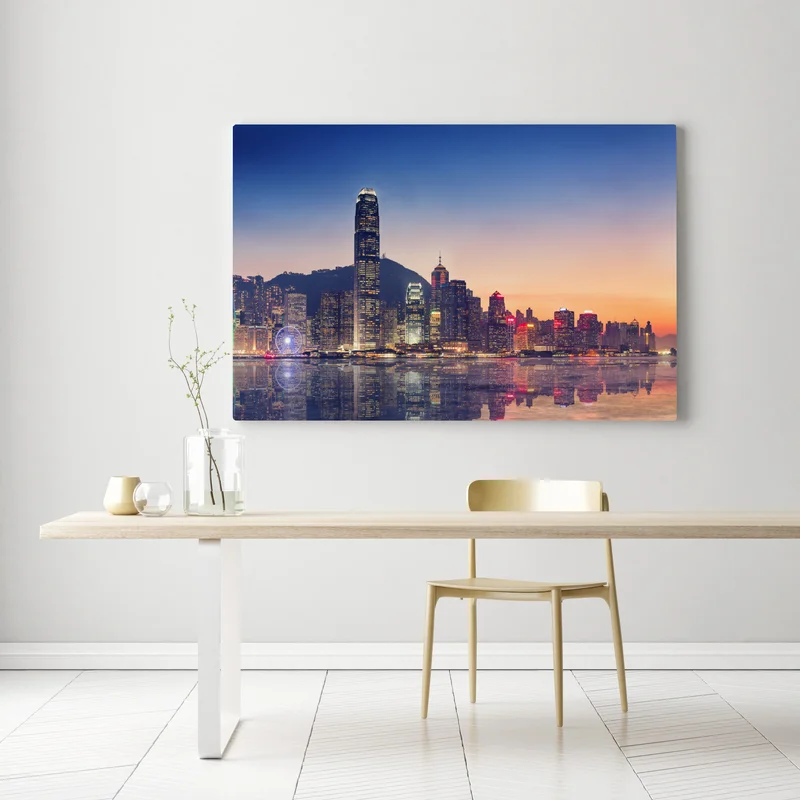 Leinwandbild Hongkong panorama bei dämmerung Leinwandbild Hongkong panorama bei dämmerung