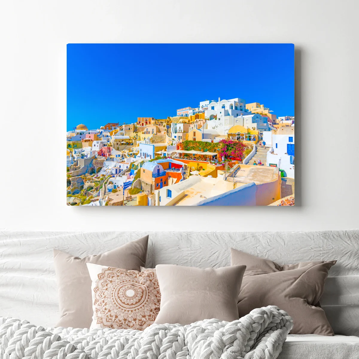 Leinwandbild sonniges Dorf Oia, Santorini Leinwandbild sonniges Dorf Oia, Santorini