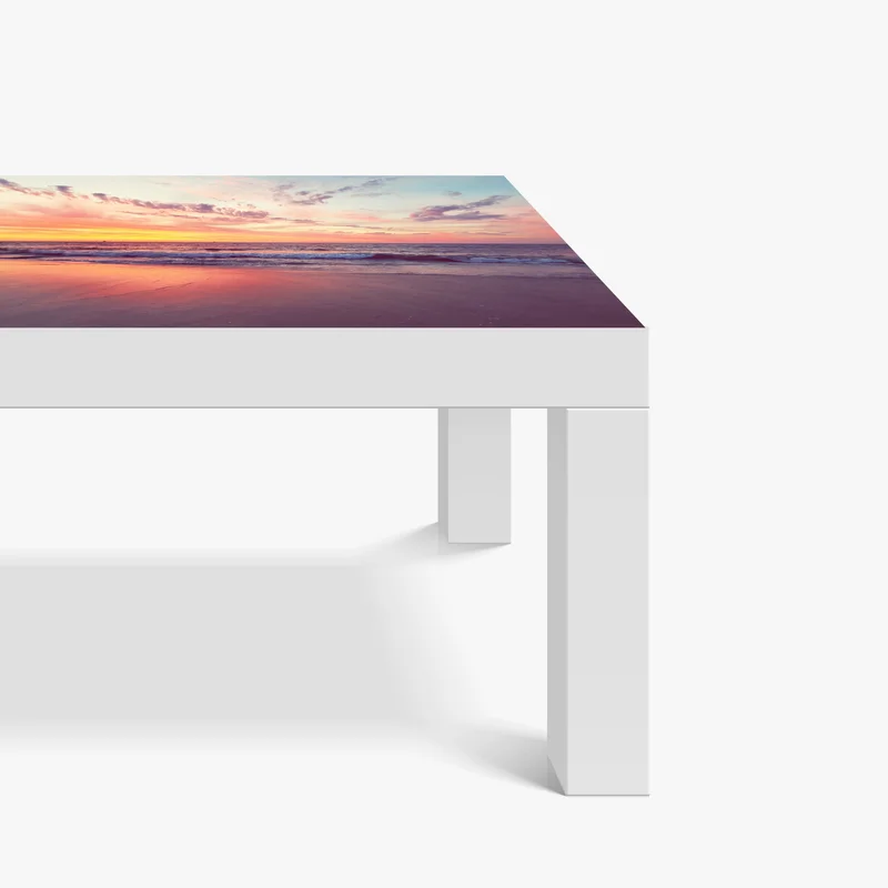 Tischaufkleber und Schreibtischaufkleber pastelliger sonnenuntergang über ruhigem meer