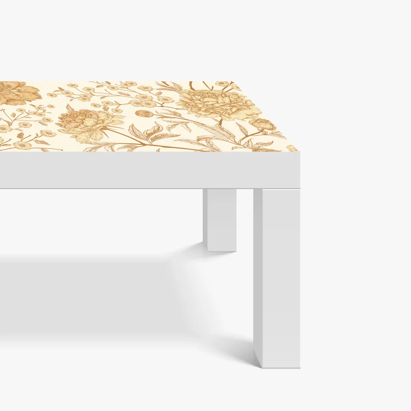 Tischaufkleber und Schreibtischaufkleber vintage beiges blumenmuster mit pfingstrosen Tischaufkleber und Schreibtischaufkleber vintage beiges blumenmuster mit pfingstrosen