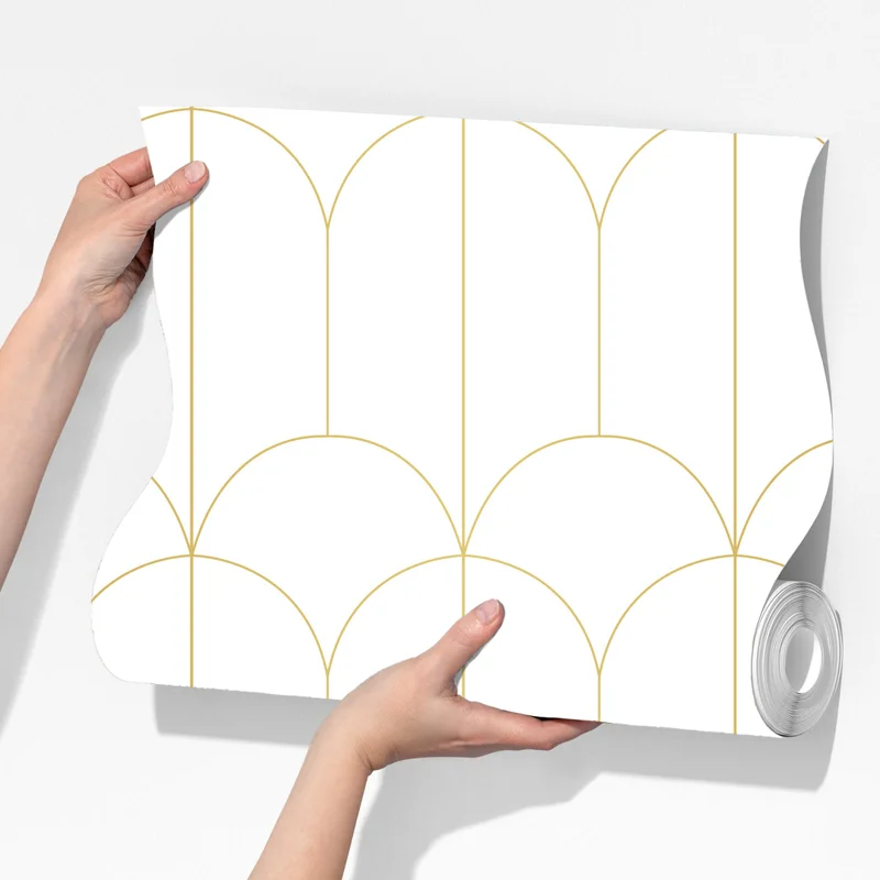 Fototapete goldenes art deco bogenmuster Fototapete goldenes art deco bogenmuster