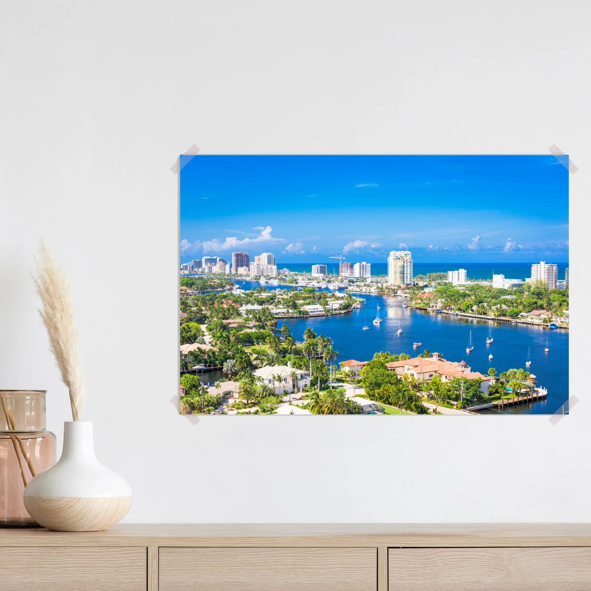Poster Fort Lauderdale stadtskyline am meer Poster Fort Lauderdale stadtskyline am meer