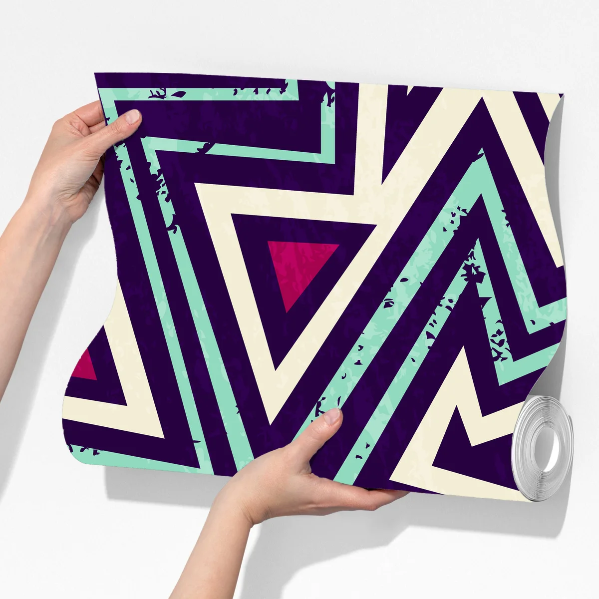 Fototapete kräftiges geometrisches dreiecksmuster Fototapete kräftiges geometrisches dreiecksmuster