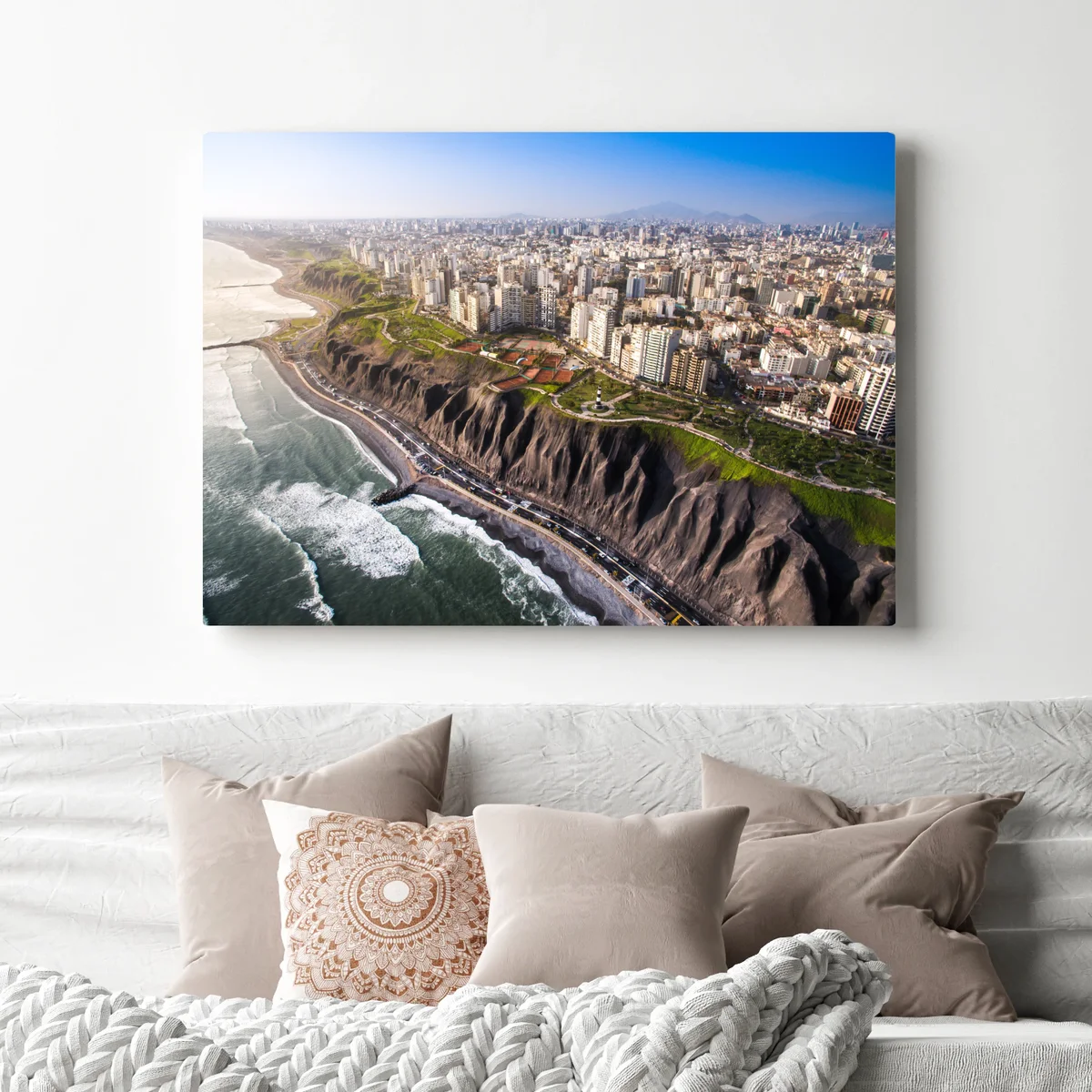 Leinwandbild panorama der küste Miraflores, Lima Leinwandbild panorama der küste Miraflores, Lima