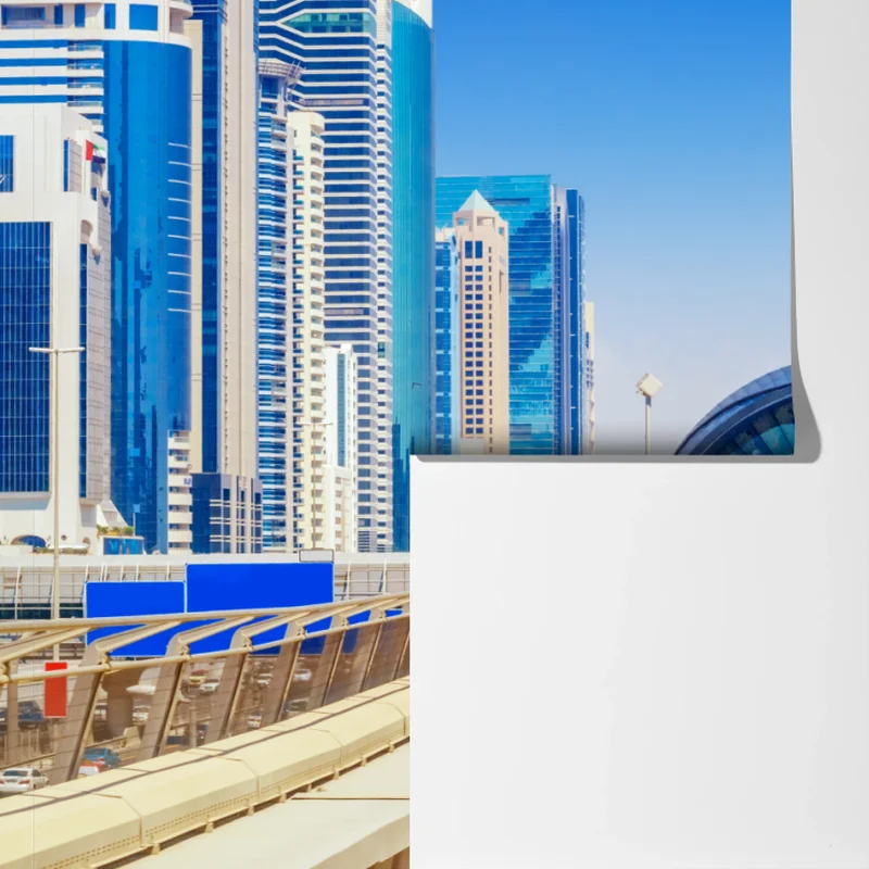 Fototapete städtische u-bahn im sonnenschein Fototapete städtische u-bahn im sonnenschein