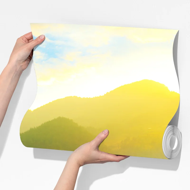 Fototapete goldene reisterrassen im morgenlicht Fototapete goldene reisterrassen im morgenlicht