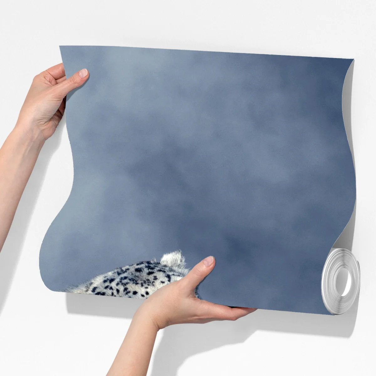 Fototapete majestätische schneeleoparden im winter Fototapete majestätische schneeleoparden im winter