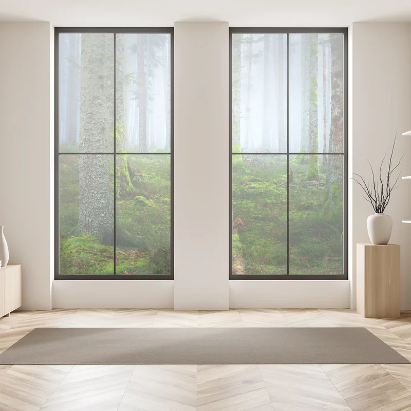 Fensteraufkleber nebliger kiefernwald aus dem Elsass Fensteraufkleber nebliger kiefernwald aus dem Elsass