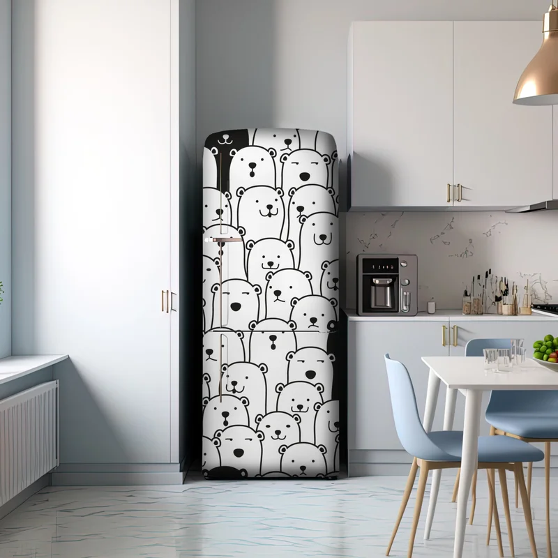 Kühlschrankaufkleber niedliches muster mit bären Kühlschrankaufkleber niedliches muster mit bären