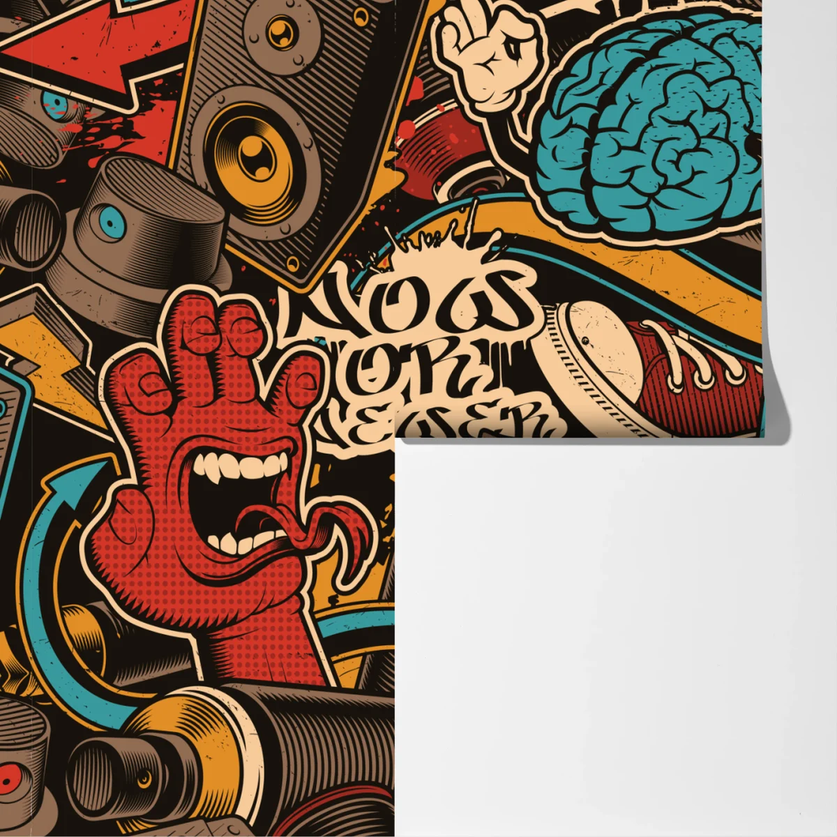 Fototapeta miejski kolaż graffiti i pop-artu Fototapeta miejski kolaż graffiti i pop-artu