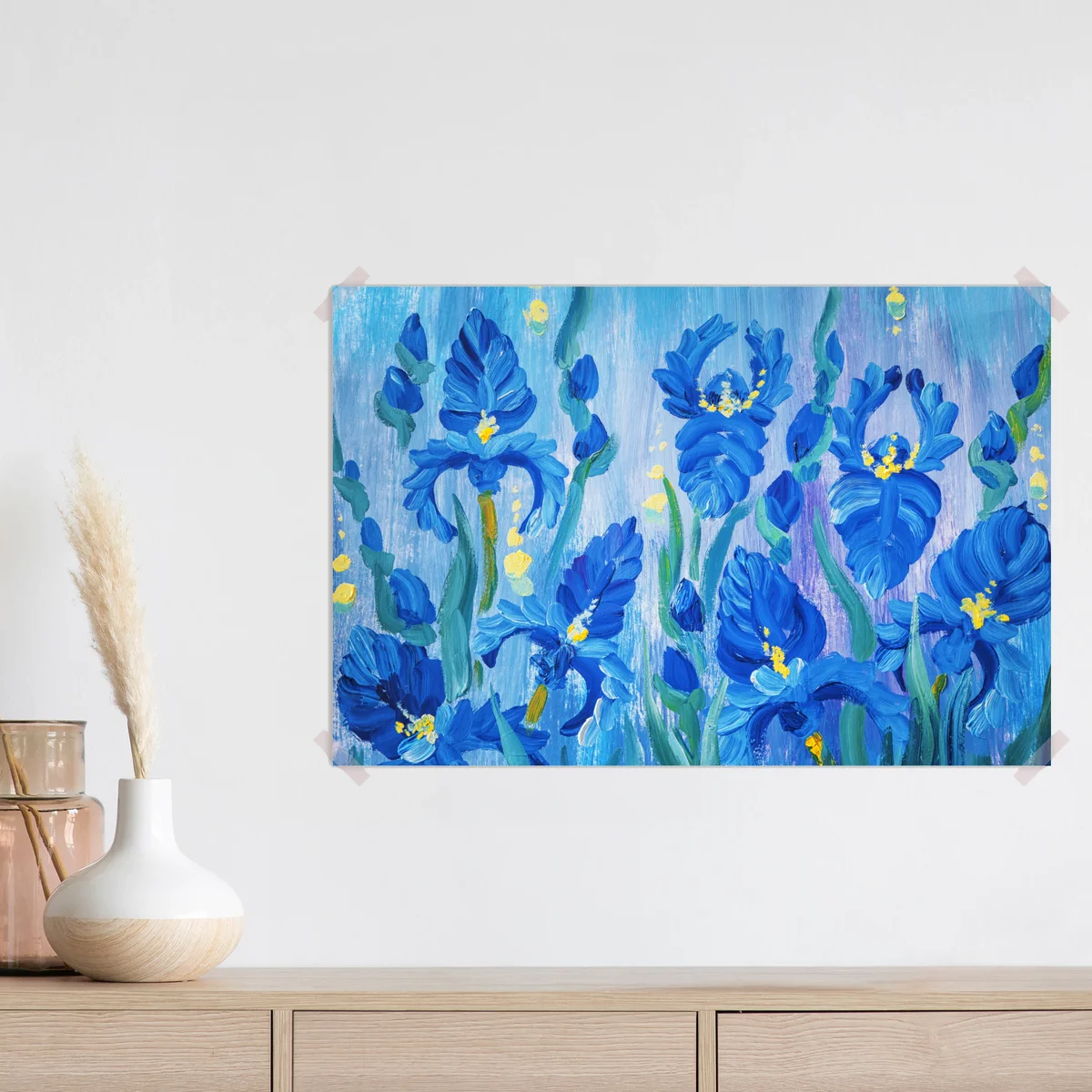 Poster lebendiger blauer iris-bund Poster lebendiger blauer iris-bund