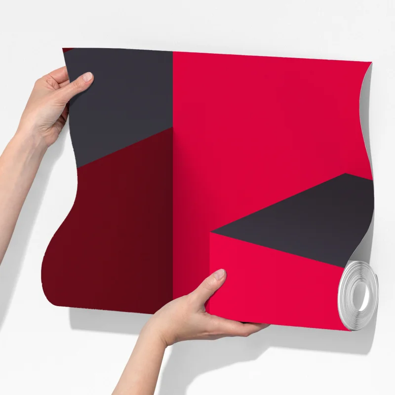 Fototapeta odważne czerwone geometryczne bloki Fototapeta odważne czerwone geometryczne bloki