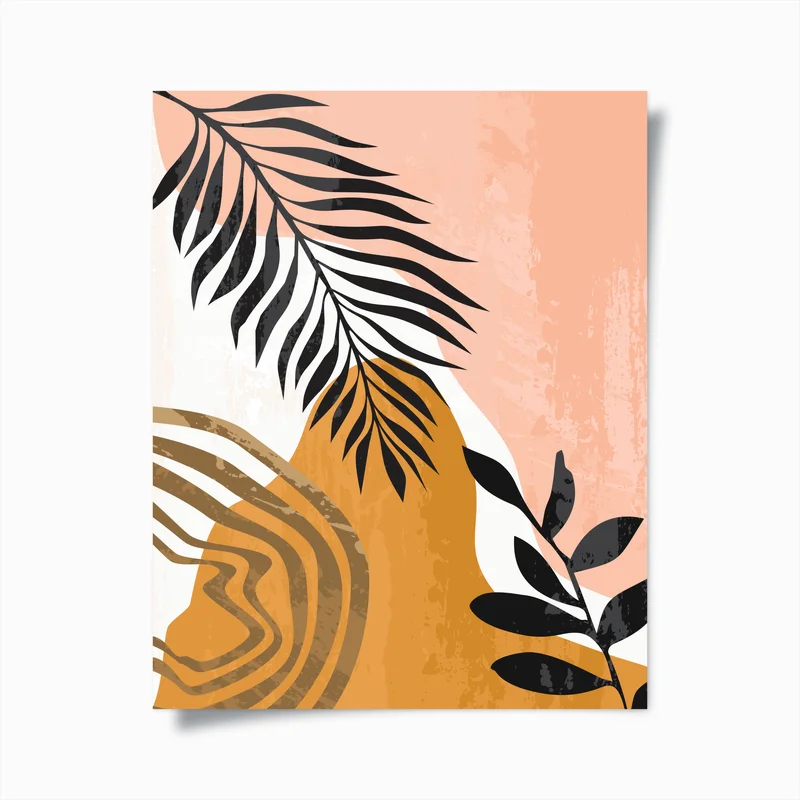 Poster abstrakte botanische komposition in pastellfarben • Poster bei Wallnifity® Poster abstrakte botanische komposition in pastellfarben • Poster bei Wallnifity®