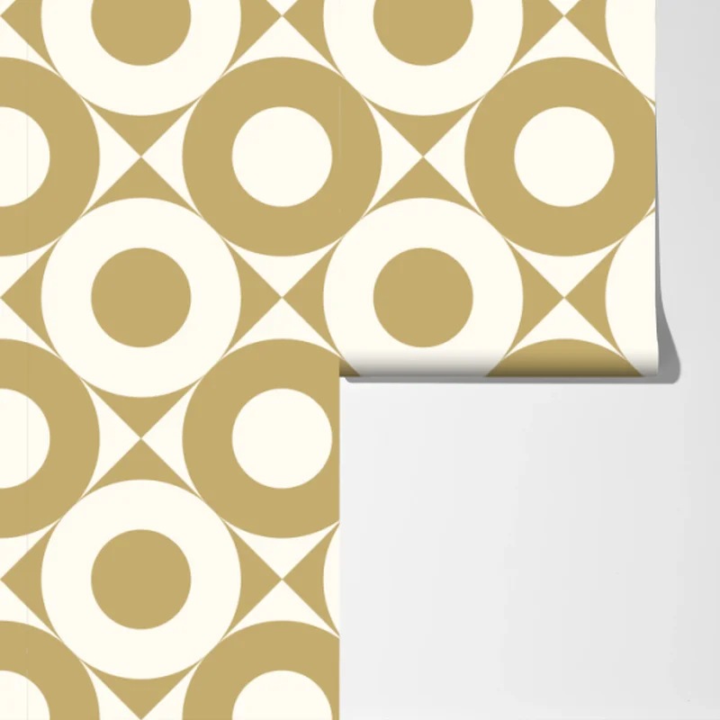 Fototapeta złoty geometryczny wzór z kołami Fototapeta złoty geometryczny wzór z kołami